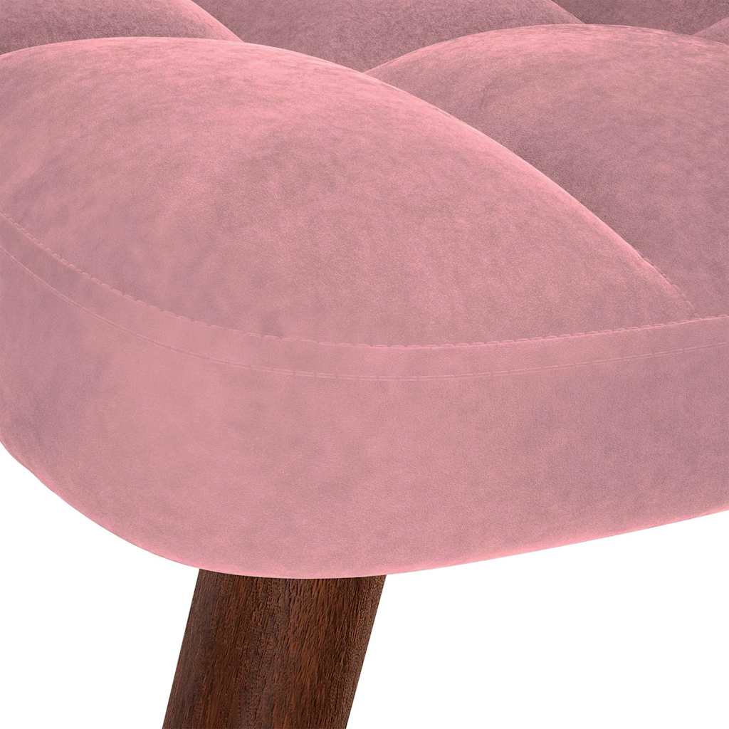 Schommelstoel met krukje fluweel roze is nu te koop bij PeponiXL, paradijselijk wonen!