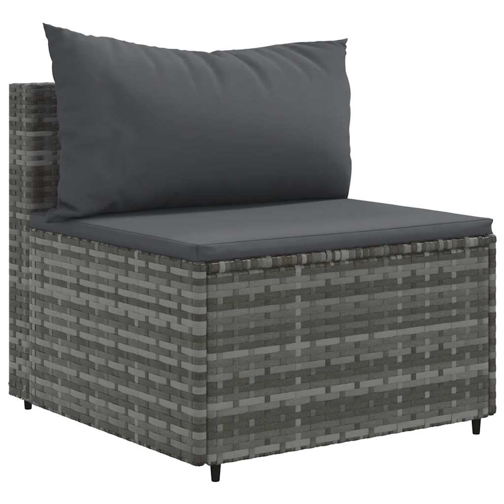 6-delige Loungeset met kussens poly rattan grijs is nu te koop bij PeponiXL, paradijselijk wonen!