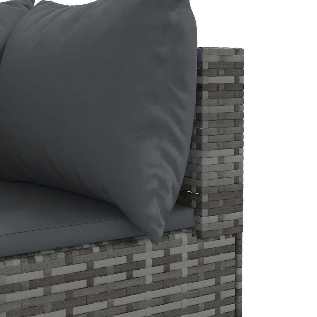 6-delige Loungeset met kussens poly rattan grijs is nu te koop bij PeponiXL, paradijselijk wonen!