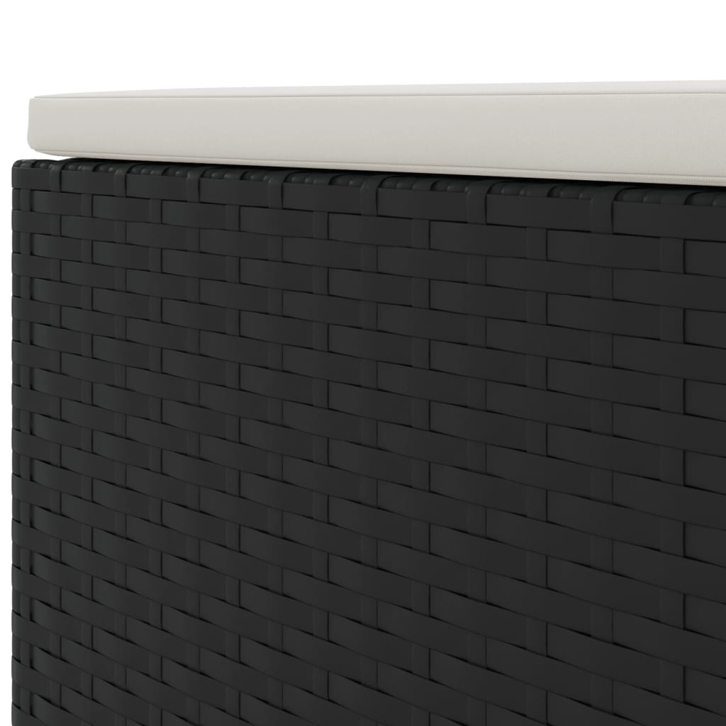 4-delige Loungeset met kussens poly rattan zwart is nu te koop bij PeponiXL, paradijselijk wonen!
