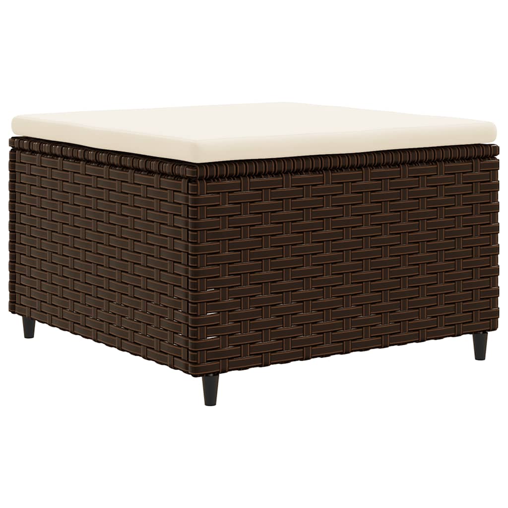 4-delige Loungeset met kussens poly rattan bruin is nu te koop bij PeponiXL, paradijselijk wonen!