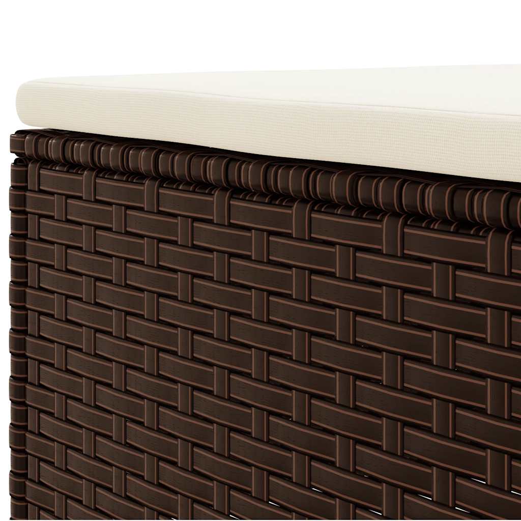 4-delige Loungeset met kussens poly rattan bruin is nu te koop bij PeponiXL, paradijselijk wonen!