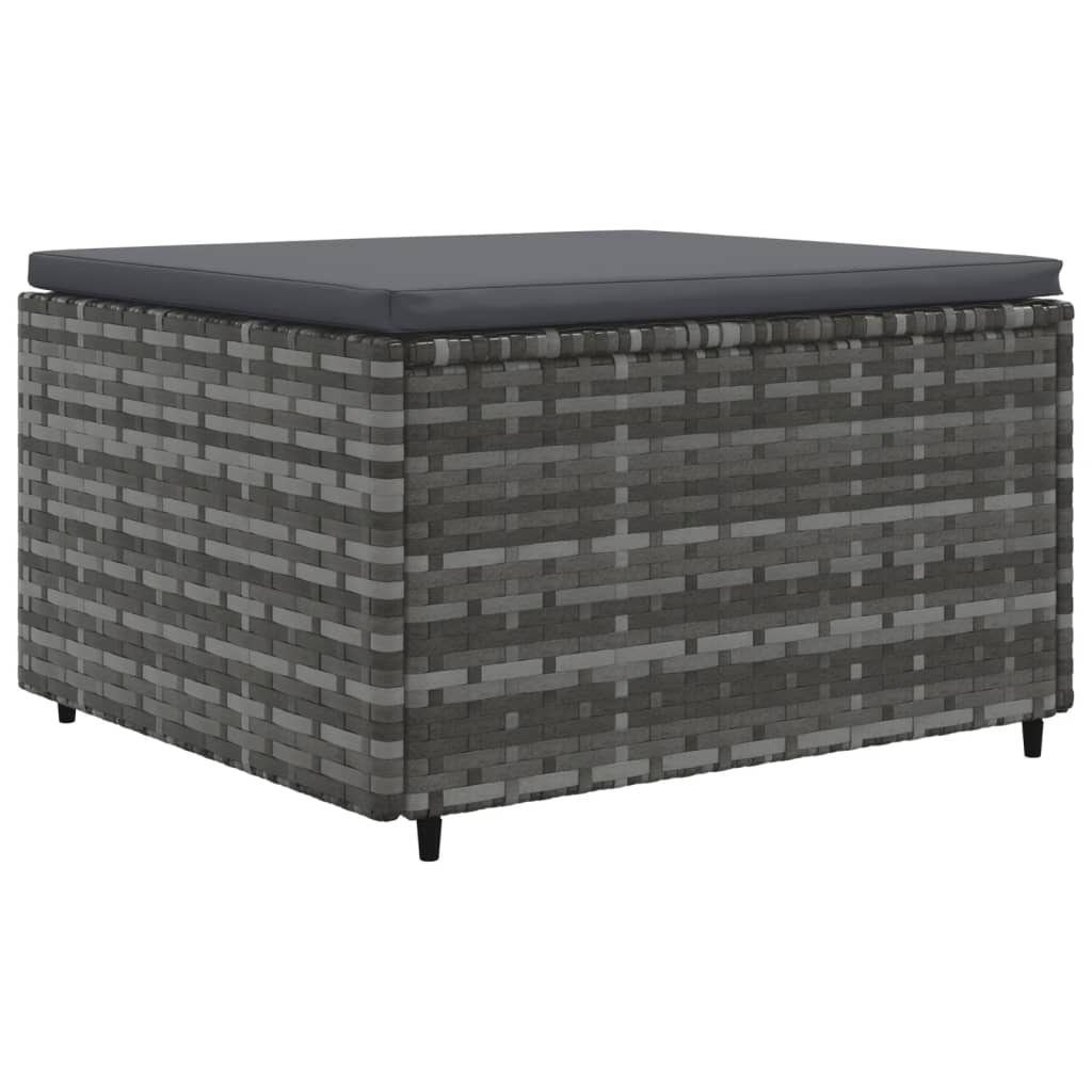 4-delige Loungeset met kussens poly rattan grijs is nu te koop bij PeponiXL, paradijselijk wonen!