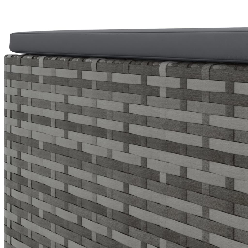 4-delige Loungeset met kussens poly rattan grijs is nu te koop bij PeponiXL, paradijselijk wonen!