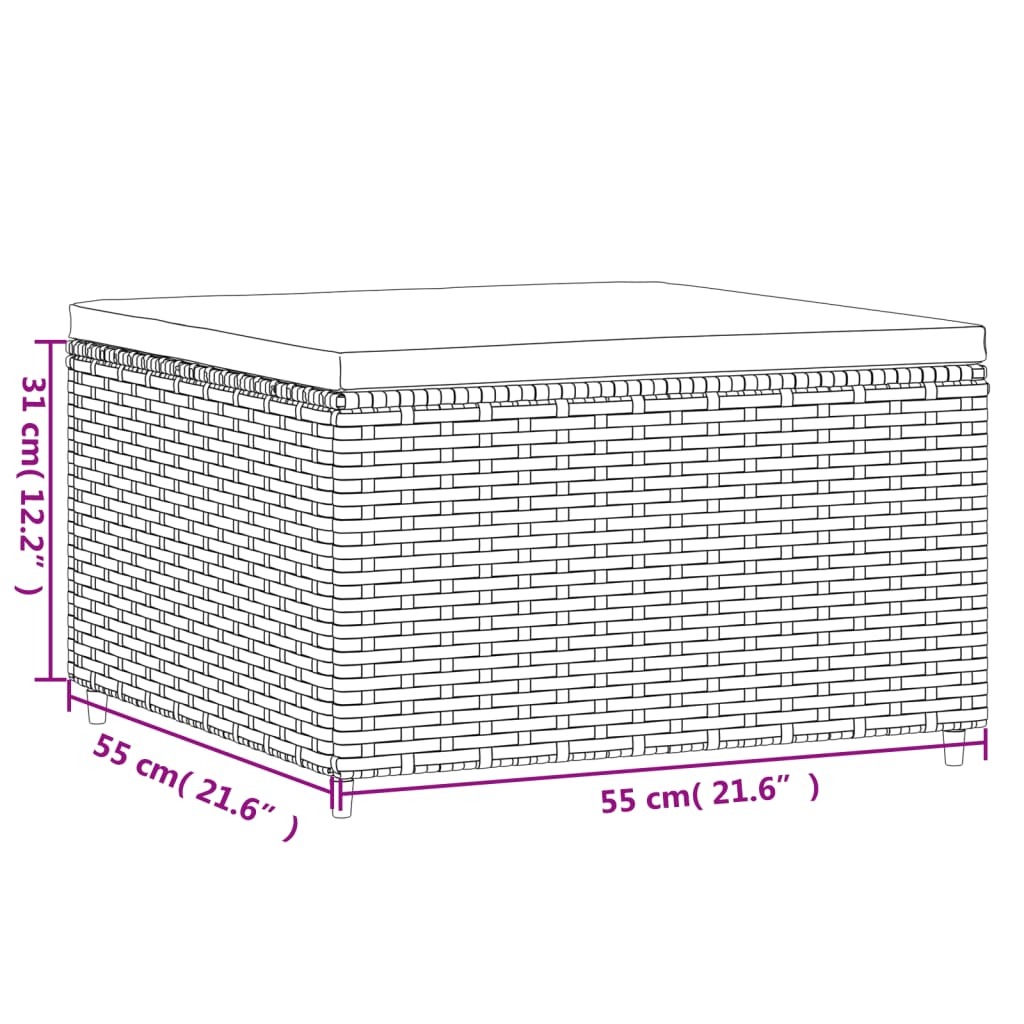 4-delige Loungeset met kussens poly rattan grijs is nu te koop bij PeponiXL, paradijselijk wonen!