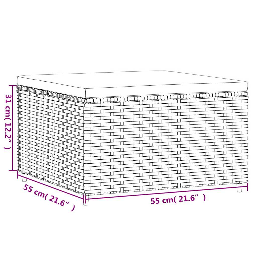 4-delige Loungeset met kussens poly rattan zwart is nu te koop bij PeponiXL, paradijselijk wonen!