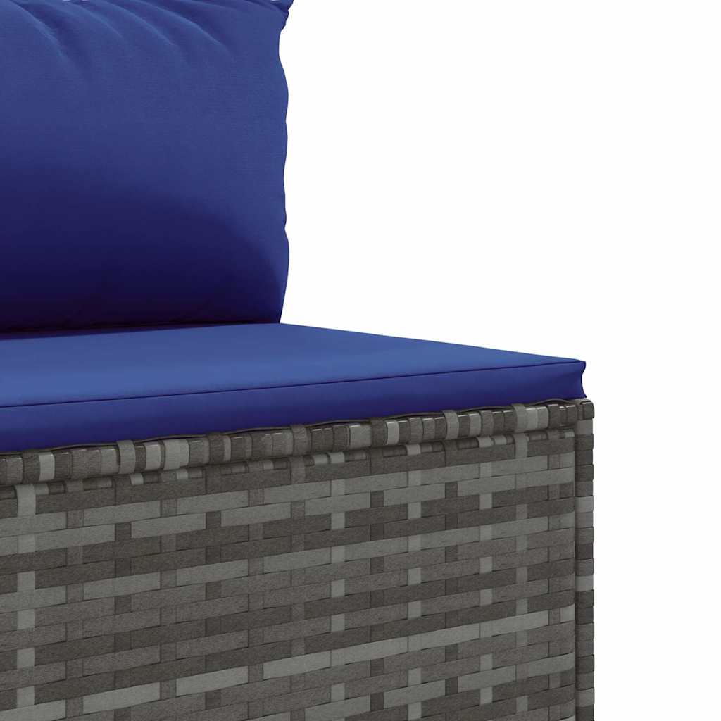 6-delige Loungeset met kussens poly rattan grijs is nu te koop bij PeponiXL, paradijselijk wonen!
