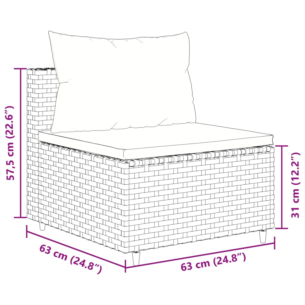 4-delige Loungeset met kussens poly rattan bruin is nu te koop bij PeponiXL, paradijselijk wonen!