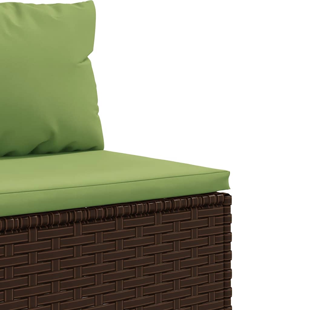 6-delige Loungeset met kussens poly rattan bruin is nu te koop bij PeponiXL, paradijselijk wonen!