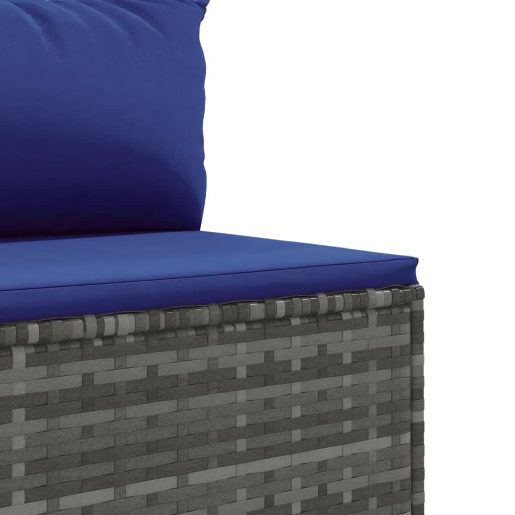 6-delige Loungeset met kussens poly rattan grijs is nu te koop bij PeponiXL, paradijselijk wonen!