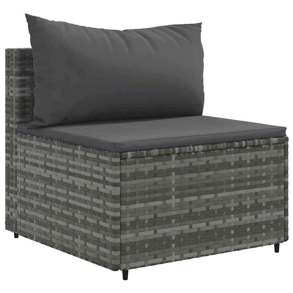 6-delige Loungeset met kussens poly rattan grijs is nu te koop bij PeponiXL, paradijselijk wonen!
