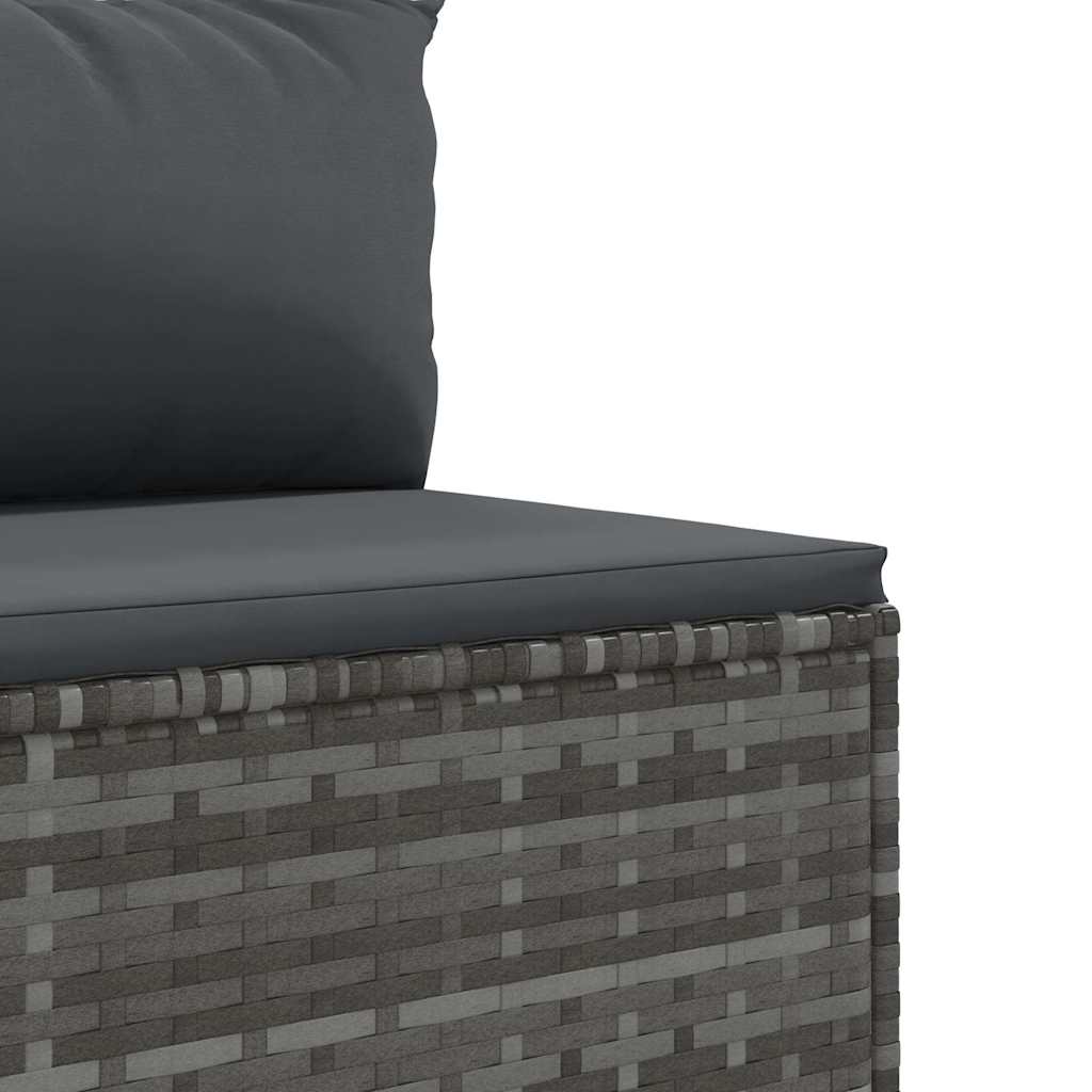 6-delige Loungeset met kussens poly rattan grijs is nu te koop bij PeponiXL, paradijselijk wonen!