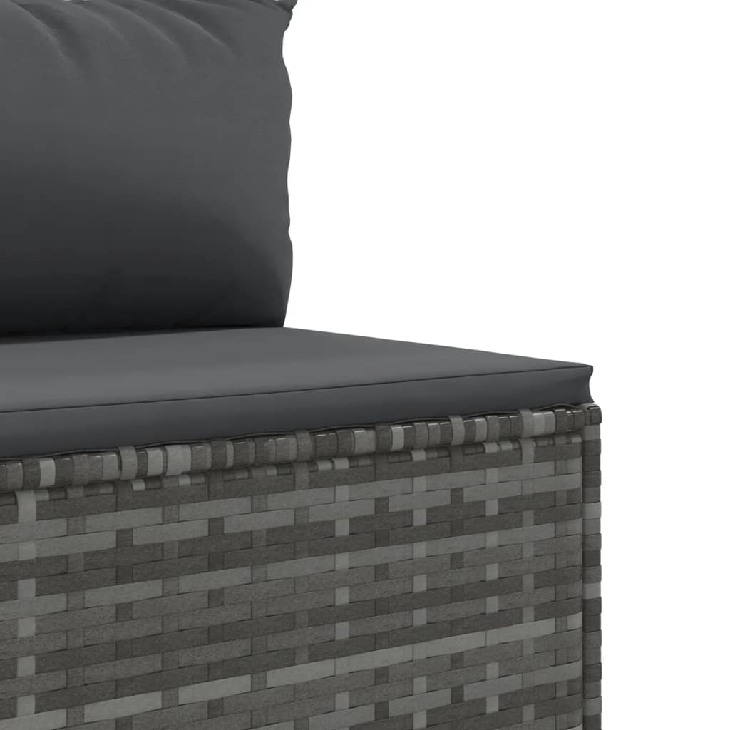 7-delige Loungeset met kussens poly rattan grijs is nu te koop bij PeponiXL, paradijselijk wonen!