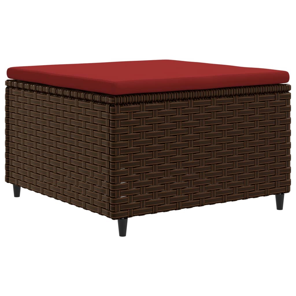 7-delige Loungeset met kussens poly rattan bruin is nu te koop bij PeponiXL, paradijselijk wonen!