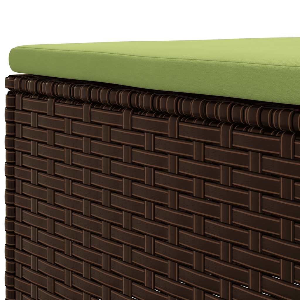 7-delige Loungeset met kussens poly rattan bruin is nu te koop bij PeponiXL, paradijselijk wonen!