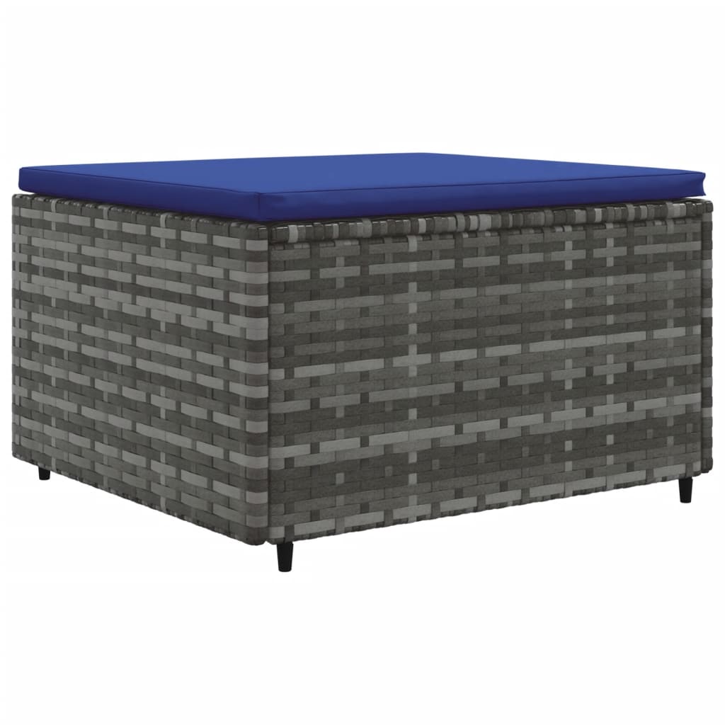 7-delige Loungeset met kussens poly rattan grijs is nu te koop bij PeponiXL, paradijselijk wonen!