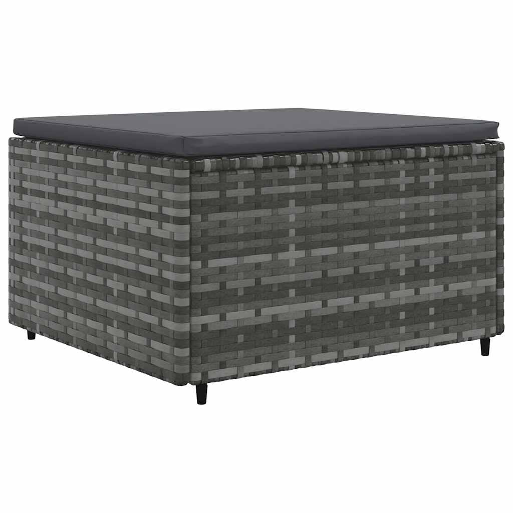 7-delige Loungeset met kussens poly rattan grijs is nu te koop bij PeponiXL, paradijselijk wonen!