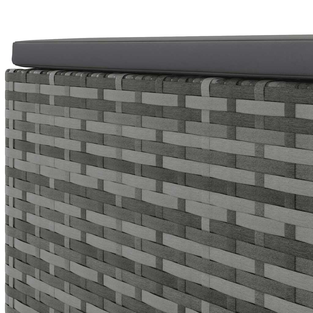 7-delige Loungeset met kussens poly rattan grijs is nu te koop bij PeponiXL, paradijselijk wonen!