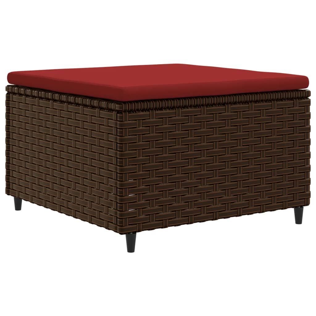 7-delige Loungeset met kussens poly rattan bruin is nu te koop bij PeponiXL, paradijselijk wonen!