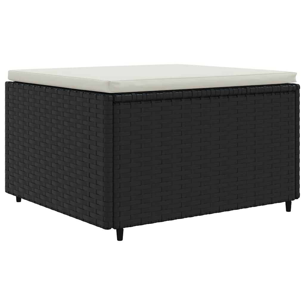 8-delige Loungeset met kussens poly rattan zwart is nu te koop bij PeponiXL, paradijselijk wonen!