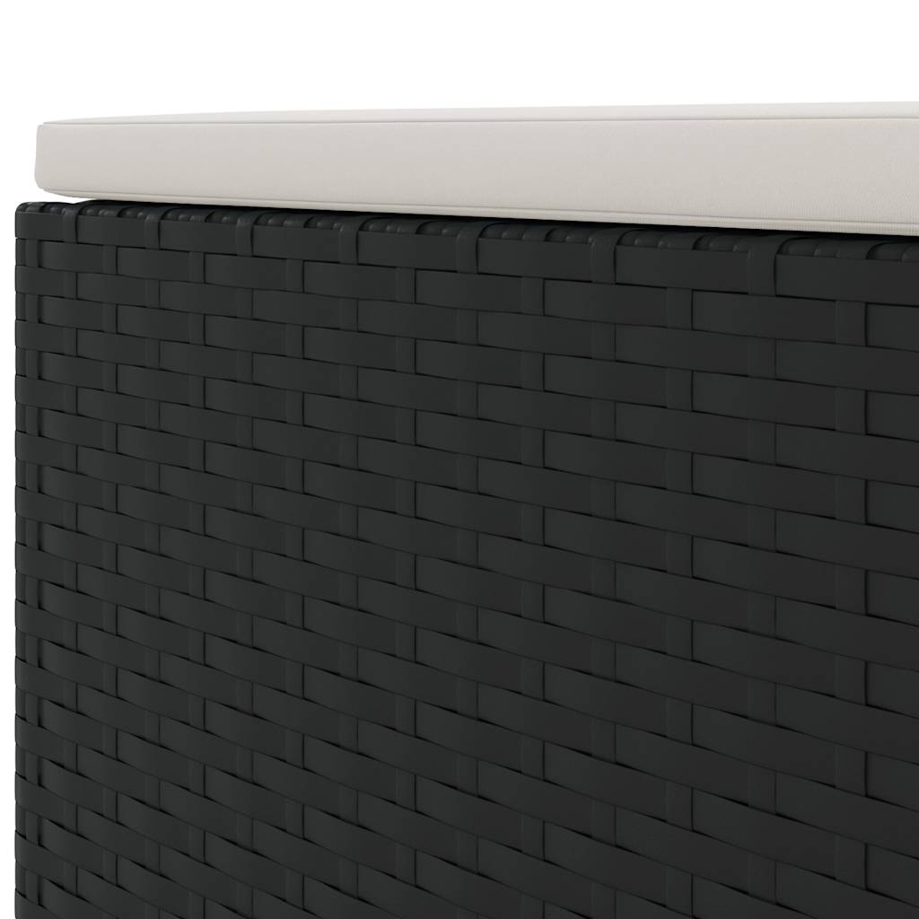 8-delige Loungeset met kussens poly rattan zwart is nu te koop bij PeponiXL, paradijselijk wonen!