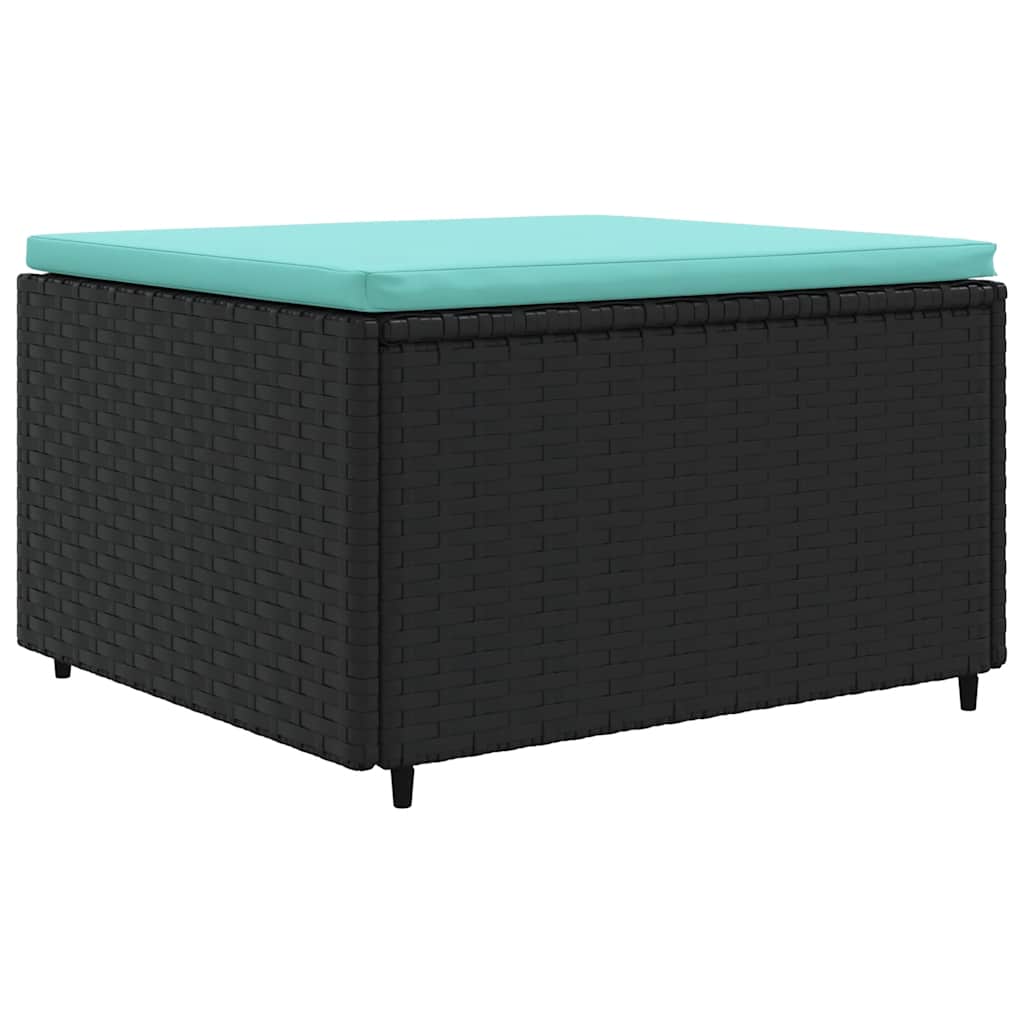 8-delige Loungeset met kussens poly rattan zwart is nu te koop bij PeponiXL, paradijselijk wonen!