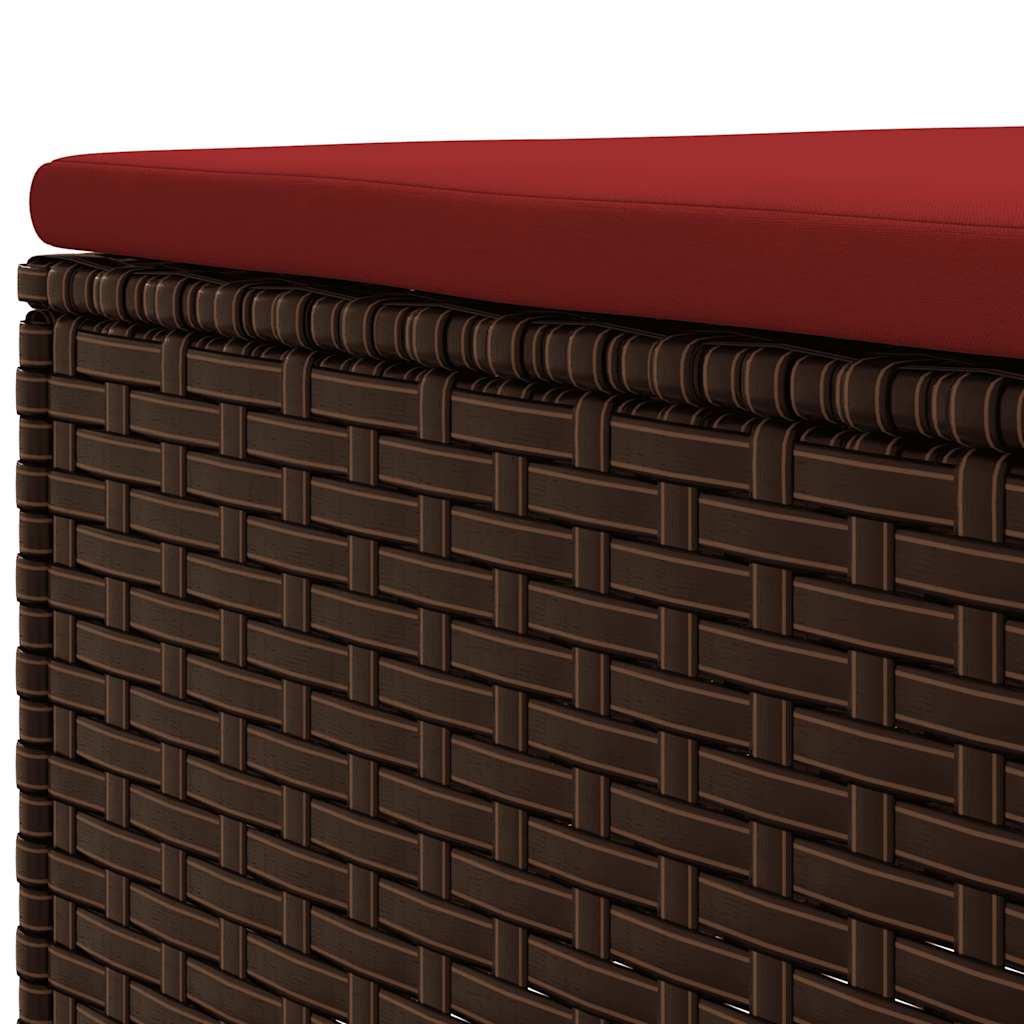 8-delige Loungeset met kussens poly rattan bruin is nu te koop bij PeponiXL, paradijselijk wonen!