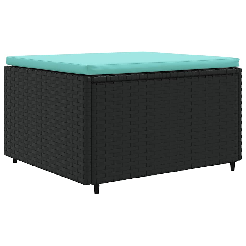 6-delige Loungeset met kussens poly rattan zwart is nu te koop bij PeponiXL, paradijselijk wonen!
