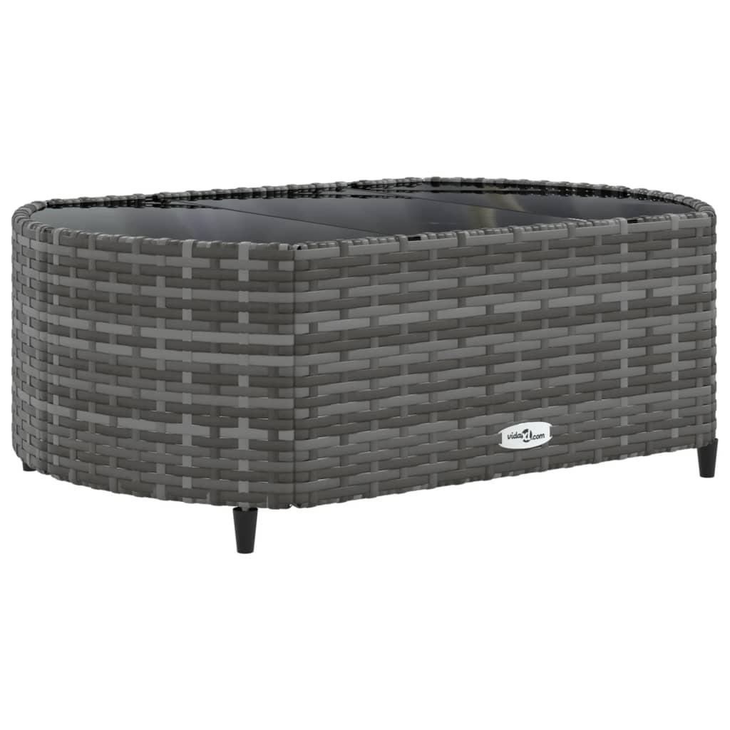 4-delige Loungeset met kussens poly rattan grijs is nu te koop bij PeponiXL, paradijselijk wonen!