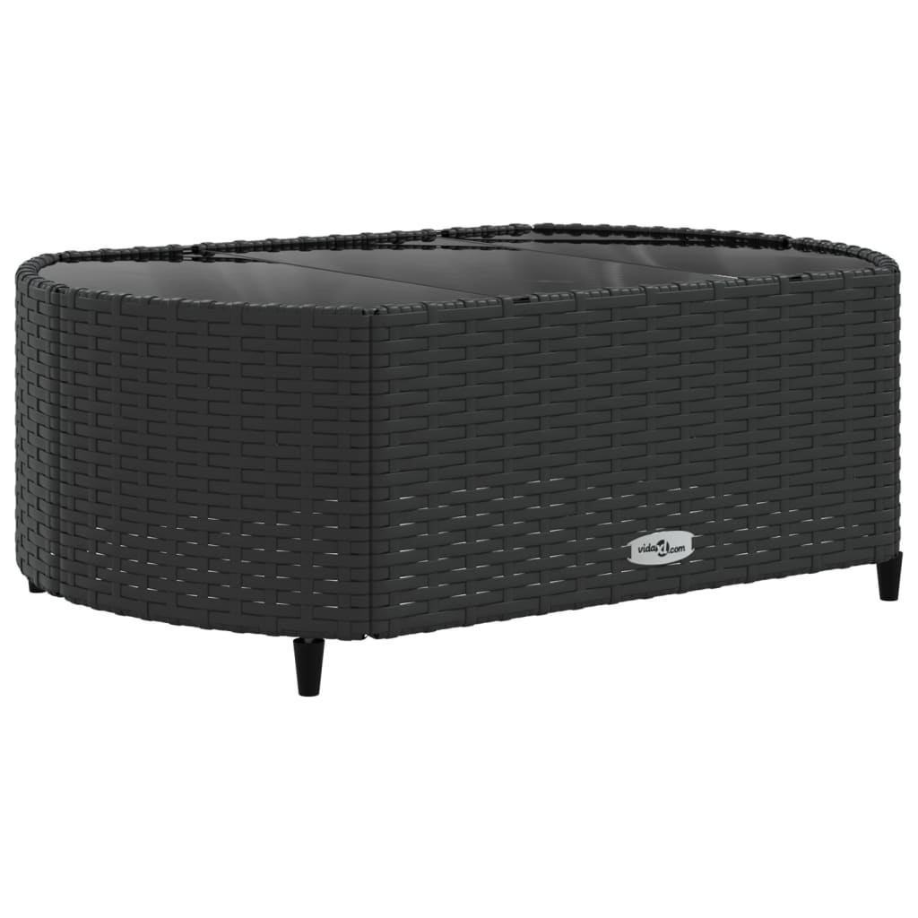 4-delige Loungeset met kussens poly rattan zwart is nu te koop bij PeponiXL, paradijselijk wonen!