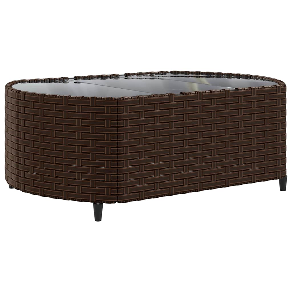 4-delige Loungeset met kussens poly rattan bruin is nu te koop bij PeponiXL, paradijselijk wonen!