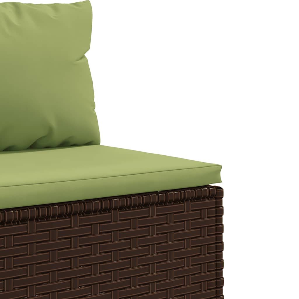 4-delige Loungeset met kussens poly rattan bruin is nu te koop bij PeponiXL, paradijselijk wonen!