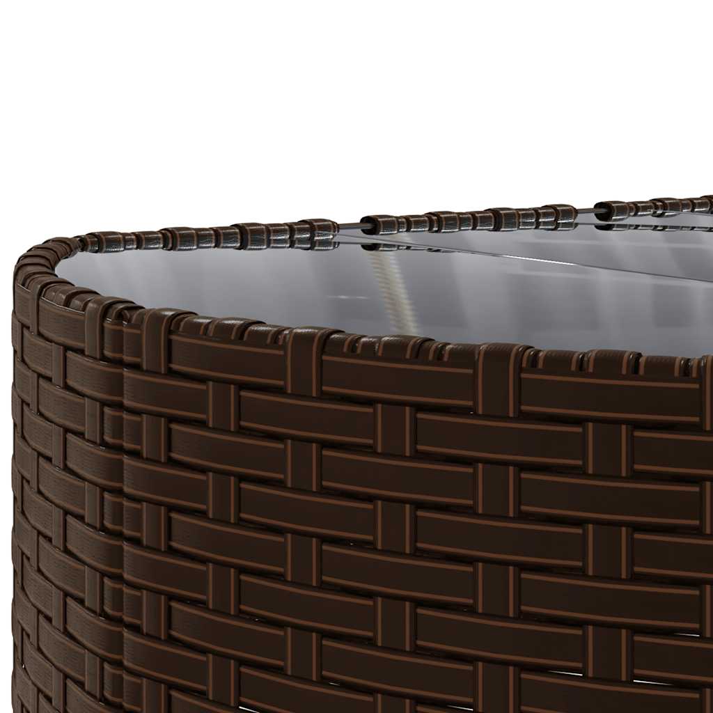 4-delige Loungeset met kussens poly rattan bruin is nu te koop bij PeponiXL, paradijselijk wonen!