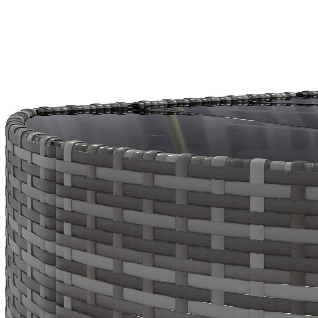 5-delige Loungeset met kussens poly rattan grijs is nu te koop bij PeponiXL, paradijselijk wonen!