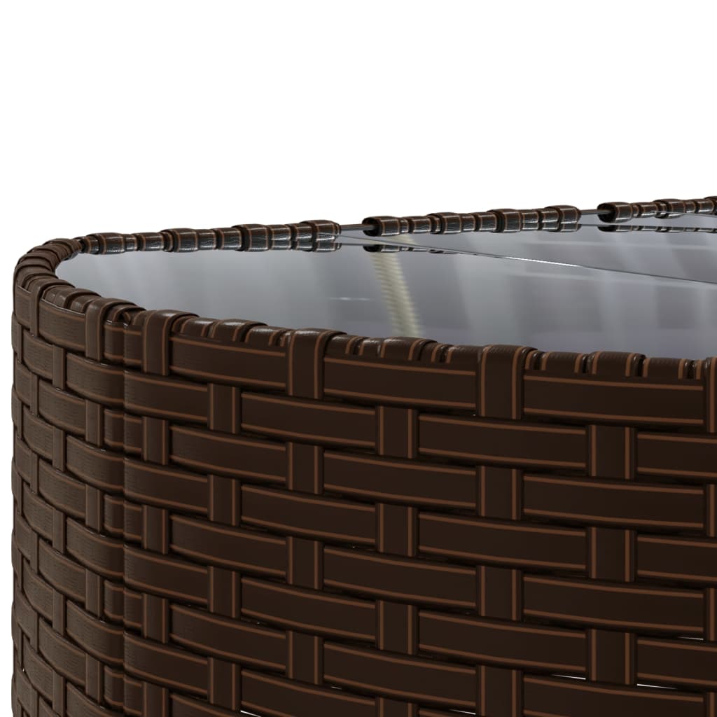 5-delige Loungeset met kussens poly rattan bruin is nu te koop bij PeponiXL, paradijselijk wonen!