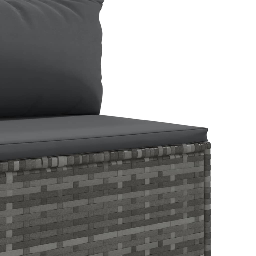 7-delige Loungeset met kussens poly rattan grijs is nu te koop bij PeponiXL, paradijselijk wonen!