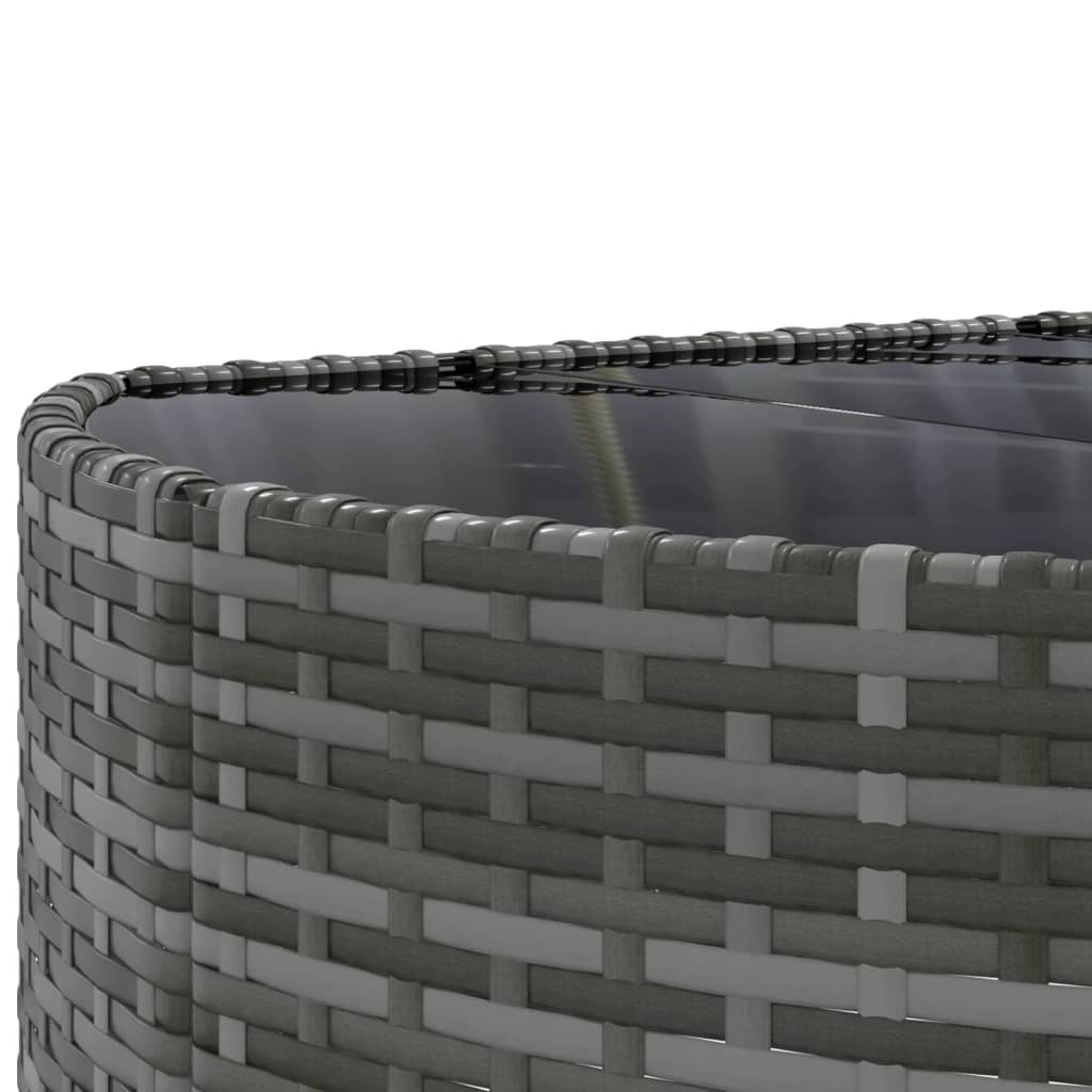 7-delige Loungeset met kussens poly rattan grijs is nu te koop bij PeponiXL, paradijselijk wonen!