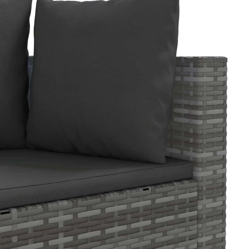 8-delige Loungeset met kussens poly rattan grijs is nu te koop bij PeponiXL, paradijselijk wonen!