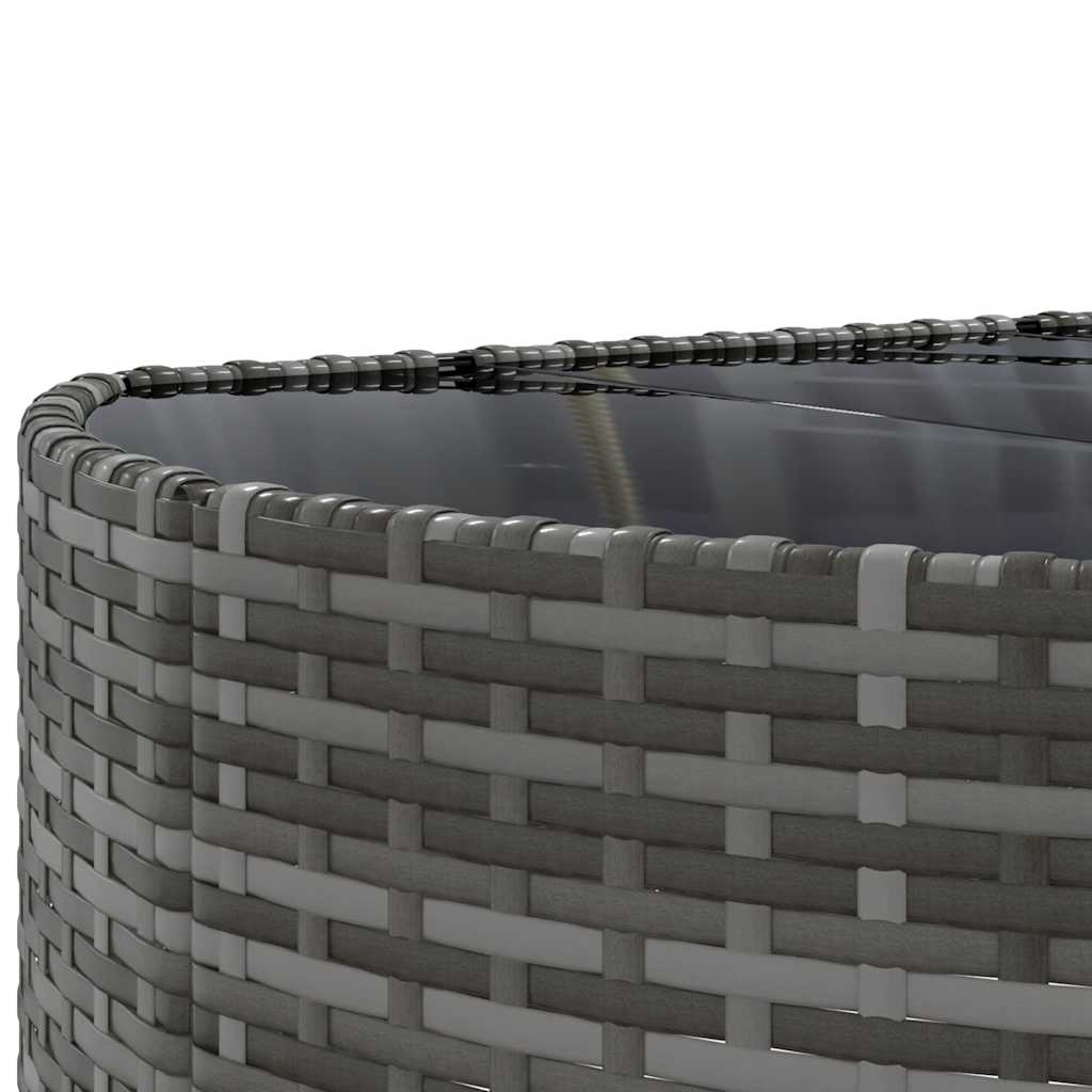 8-delige Loungeset met kussens poly rattan grijs is nu te koop bij PeponiXL, paradijselijk wonen!