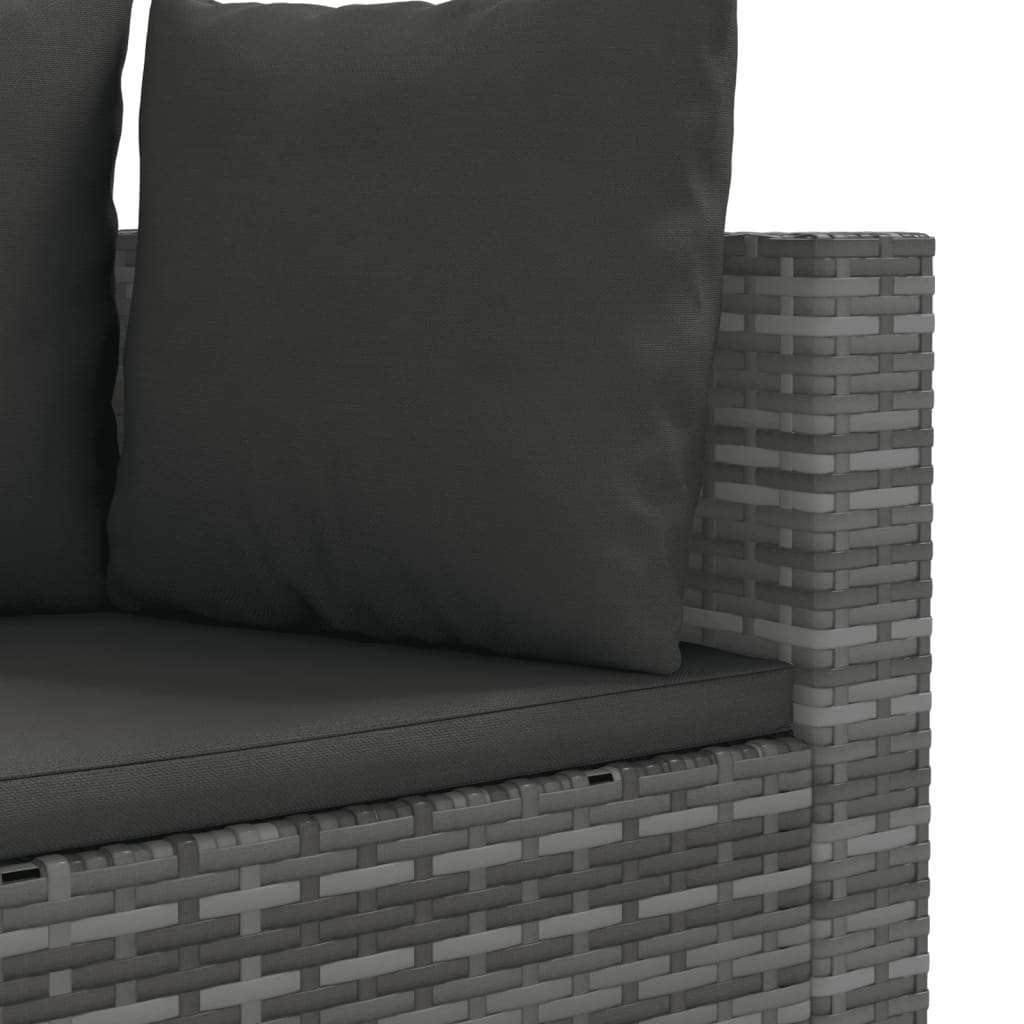 6-delige Loungeset met kussens poly rattan grijs is nu te koop bij PeponiXL, paradijselijk wonen!