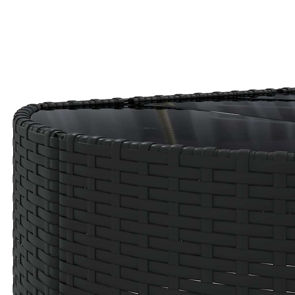 10-delige Loungeset met kussens poly rattan zwart is nu te koop bij PeponiXL, paradijselijk wonen!