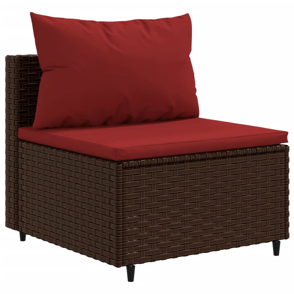 10-delige Loungeset met kussens poly rattan bruin is nu te koop bij PeponiXL, paradijselijk wonen!