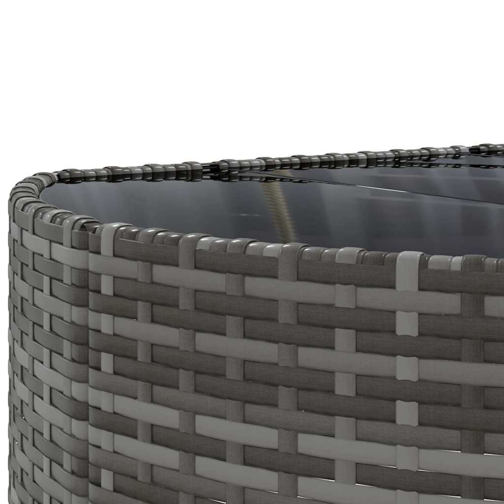 10-delige Loungeset met kussens poly rattan grijs is nu te koop bij PeponiXL, paradijselijk wonen!