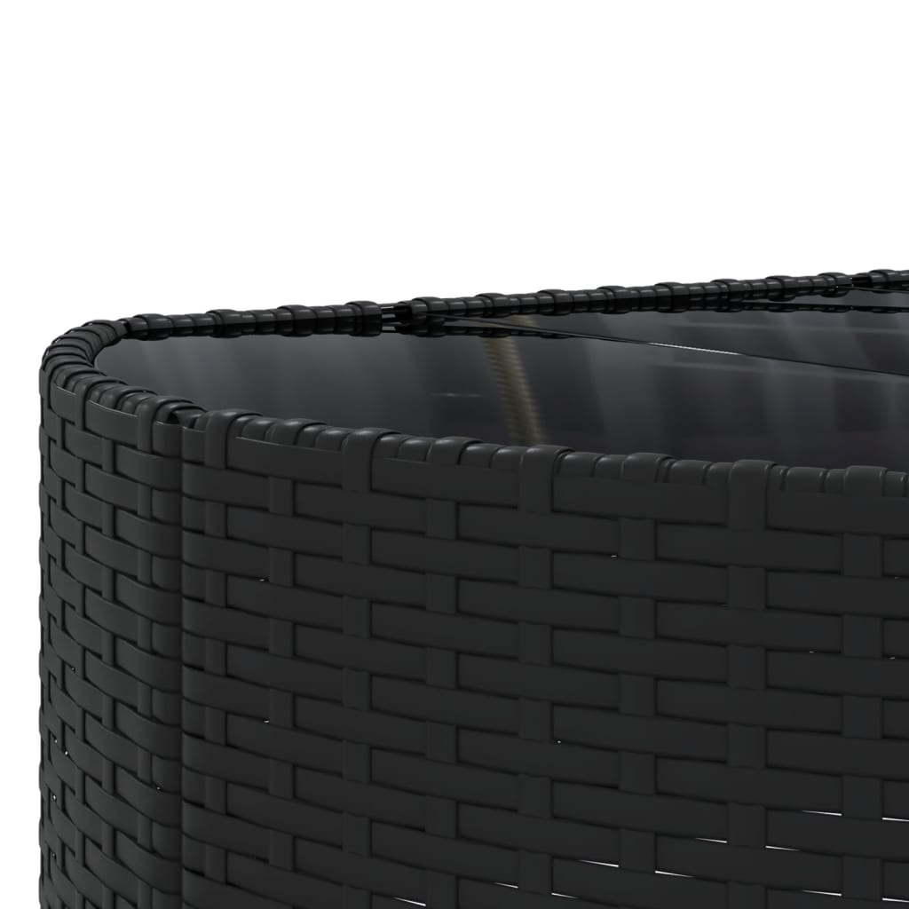 6-delige Loungeset met kussens poly rattan zwart is nu te koop bij PeponiXL, paradijselijk wonen!