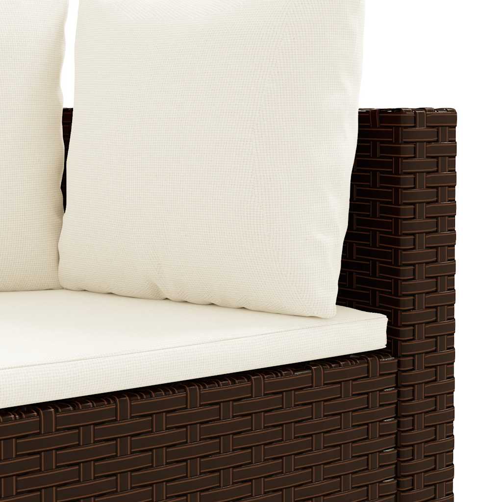 9-delige Loungeset met kussens poly rattan bruin is nu te koop bij PeponiXL, paradijselijk wonen!