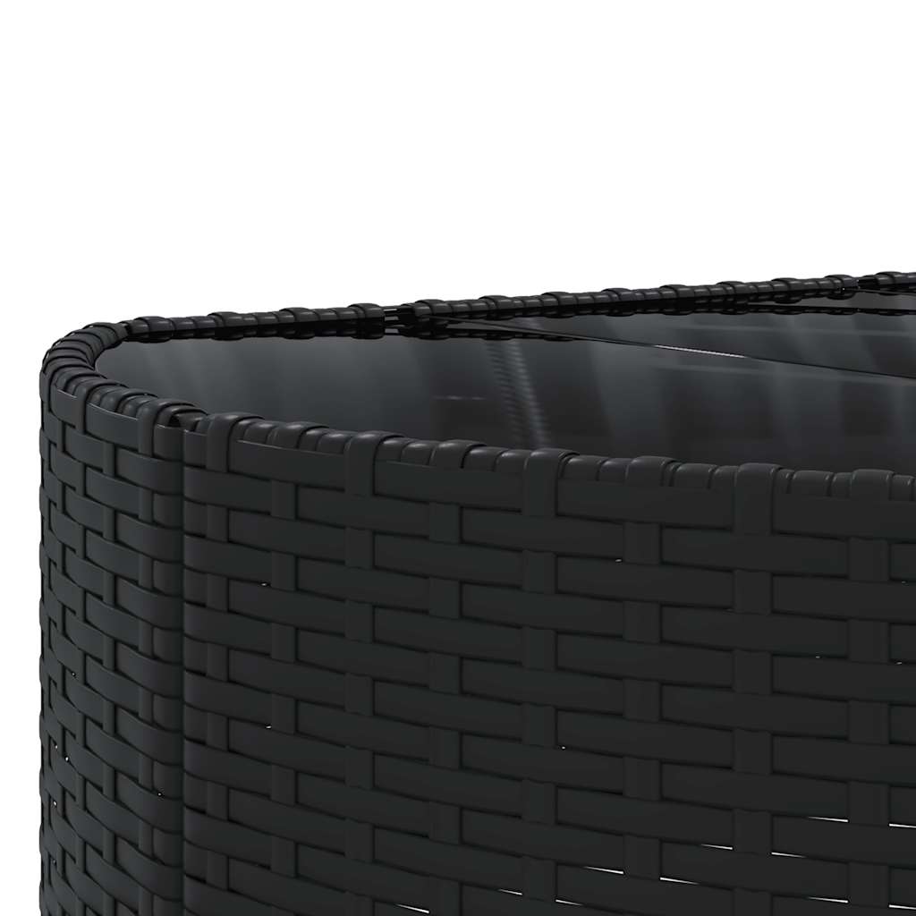 9-delige Loungeset met kussens poly rattan zwart is nu te koop bij PeponiXL, paradijselijk wonen!