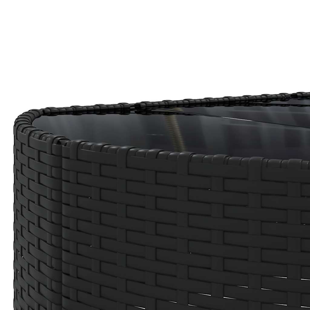 7-delige Loungeset met kussens poly rattan zwart is nu te koop bij PeponiXL, paradijselijk wonen!