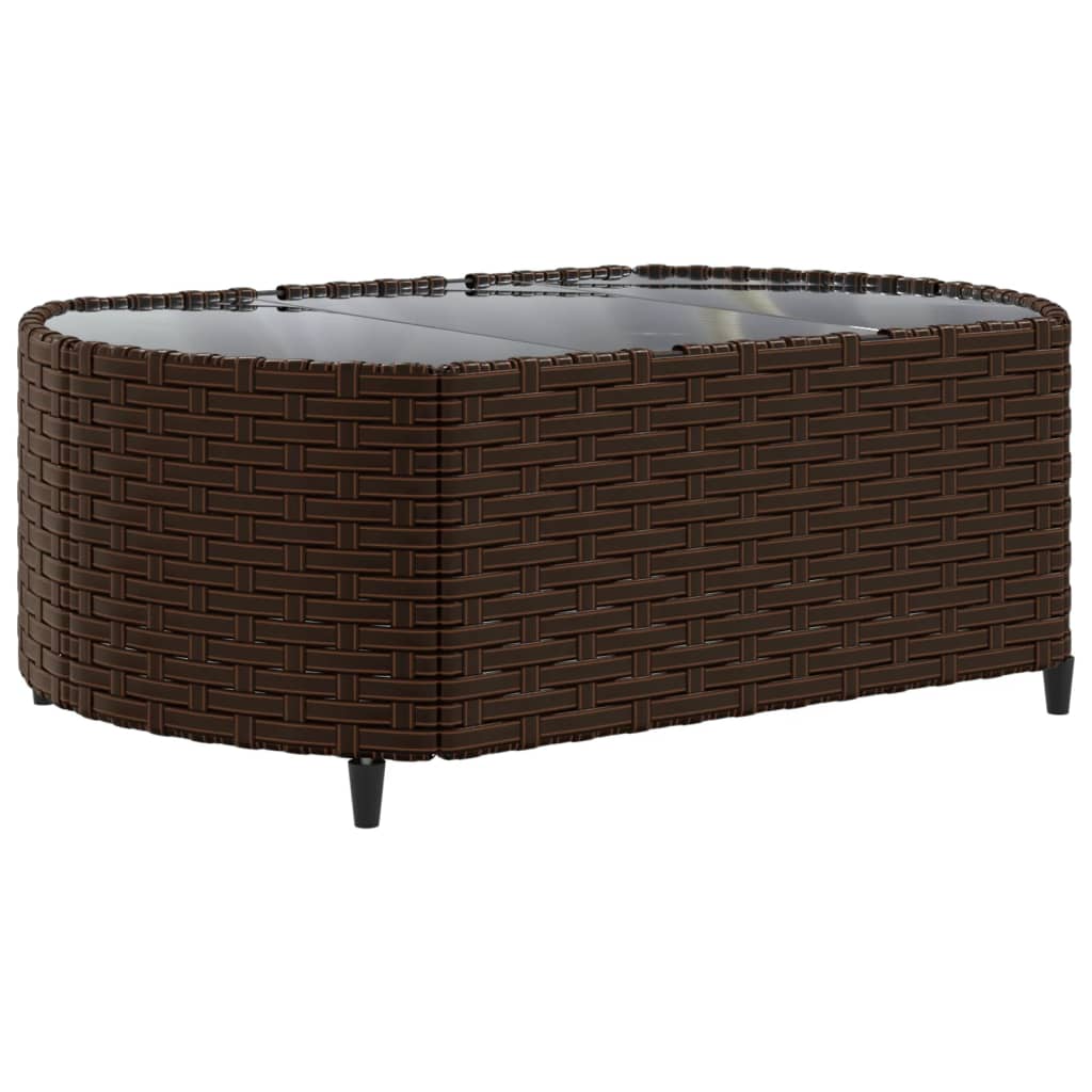 7-delige Loungeset met kussens poly rattan bruin is nu te koop bij PeponiXL, paradijselijk wonen!