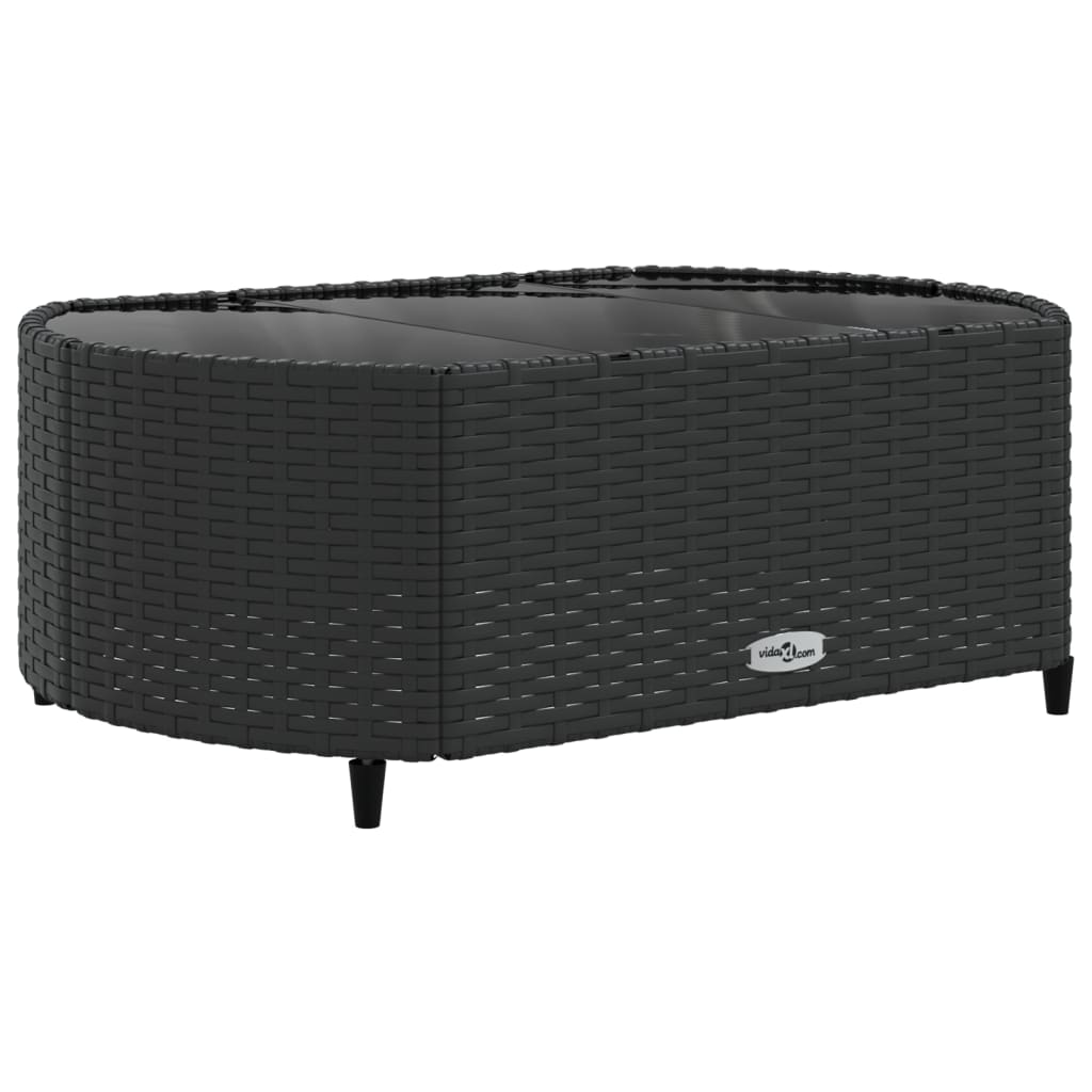 5-delige Loungeset met kussens poly rattan zwart is nu te koop bij PeponiXL, paradijselijk wonen!