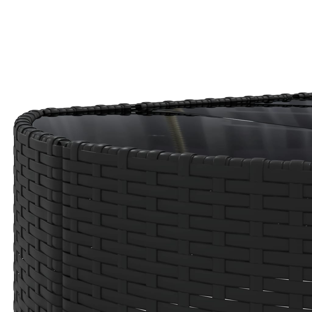 5-delige Loungeset met kussens poly rattan zwart is nu te koop bij PeponiXL, paradijselijk wonen!
